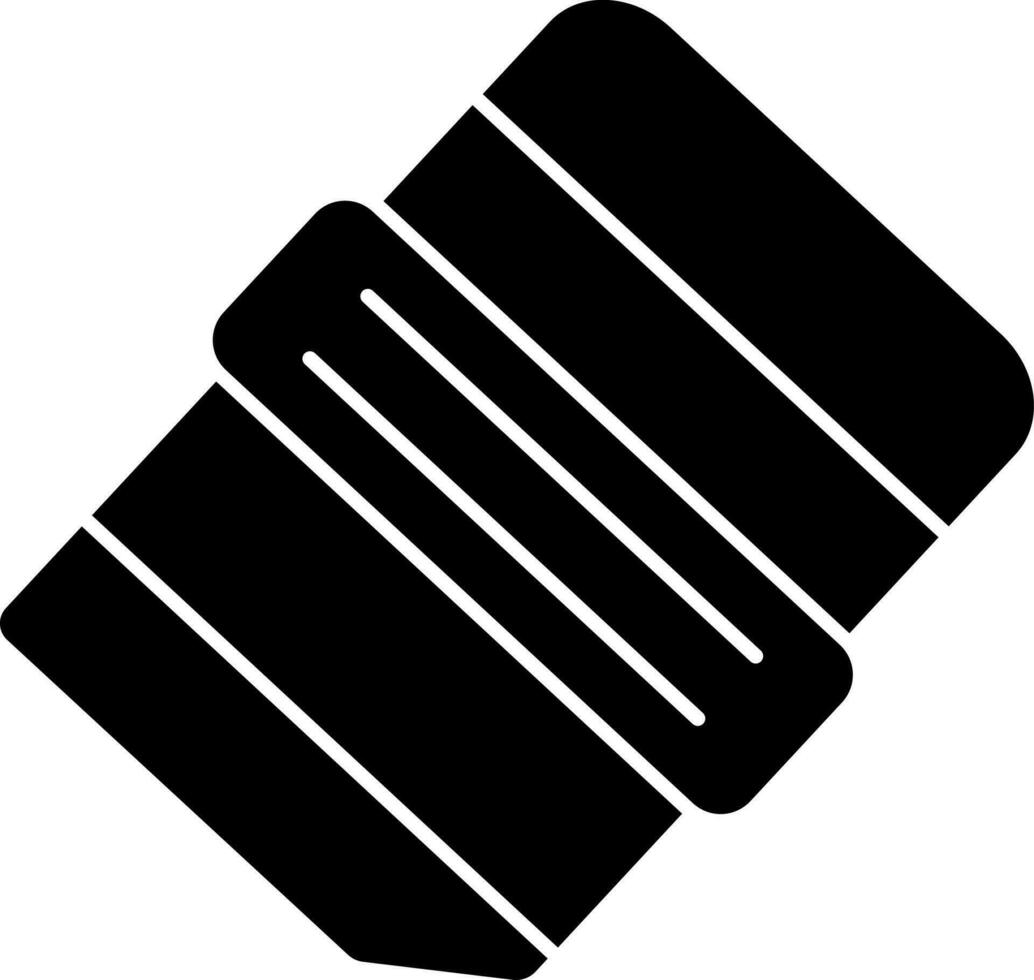 Vector illustration of eraser in Black and White color.