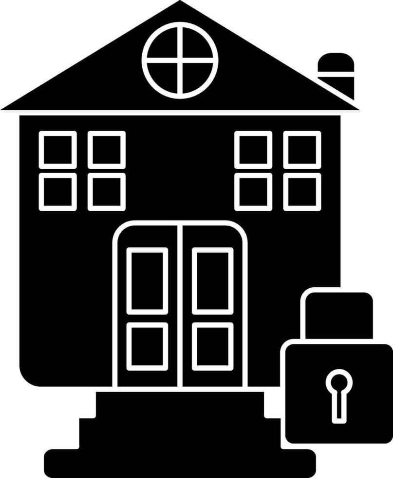 Home lock or security icon or symbol. vector