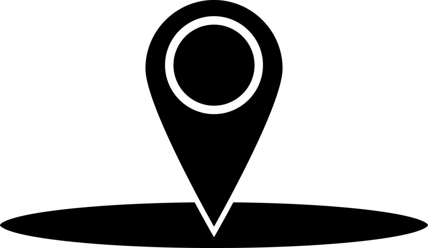 Location searching icon in Black and White color. vector