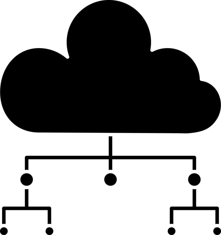 Illustration of cloud computing icon. vector