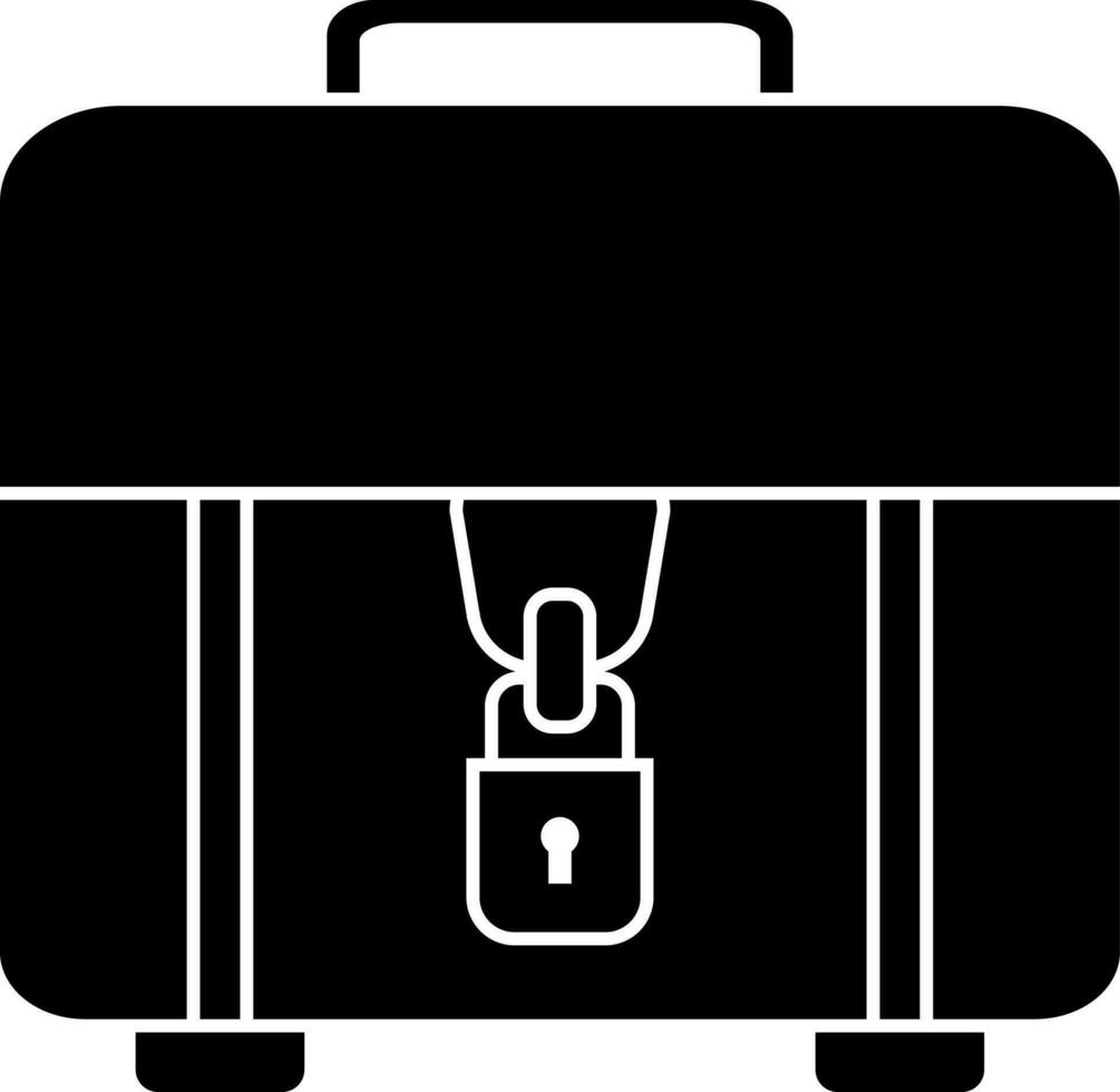 Treasure chest lock icon or symbol. vector
