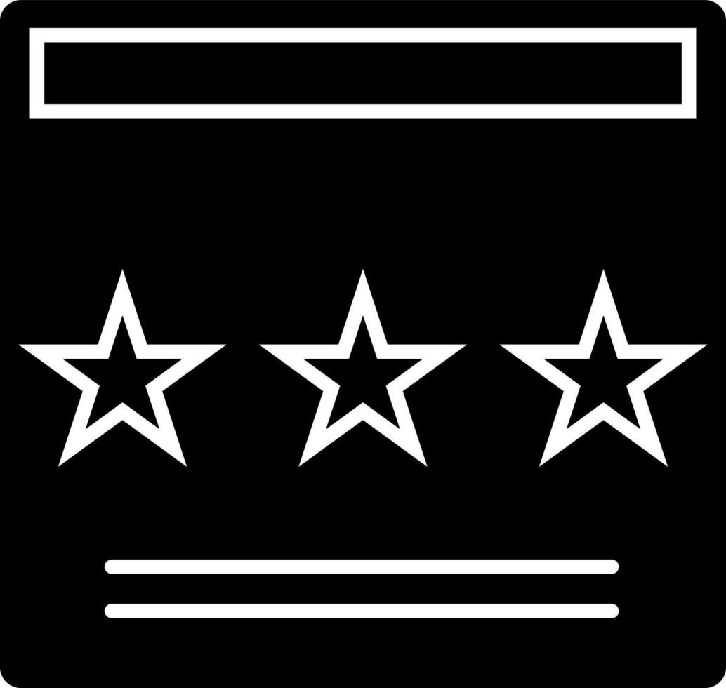 Black and White star rating icon or symbol. vector