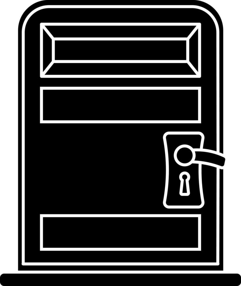 Flat style door lock icon. vector