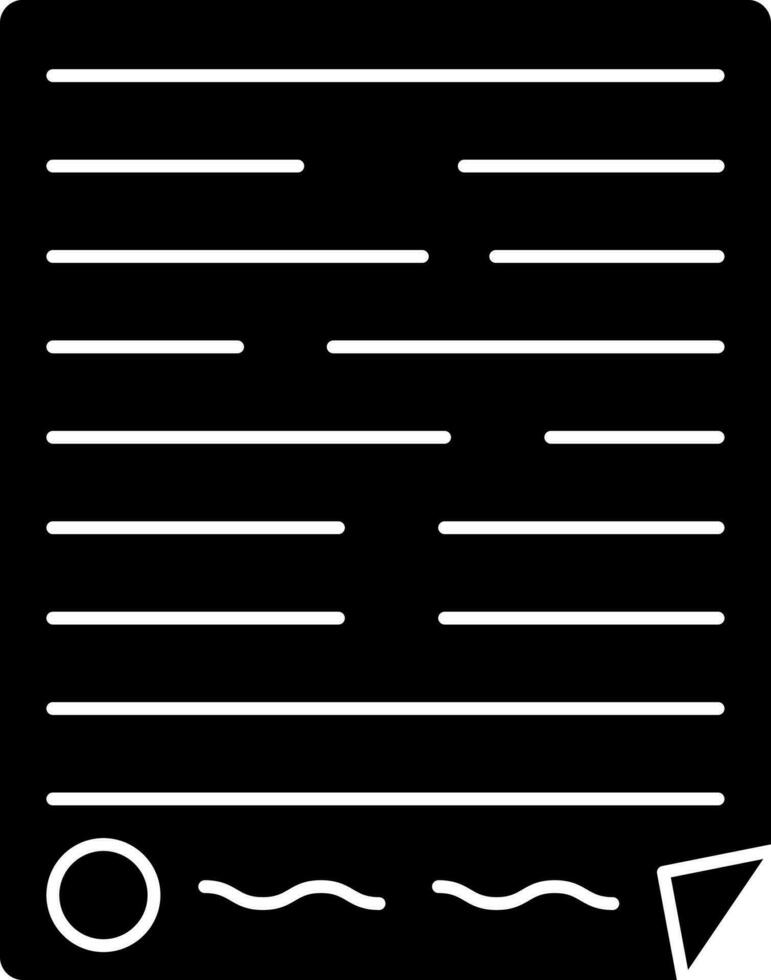 Flat style document icon or symbol. vector
