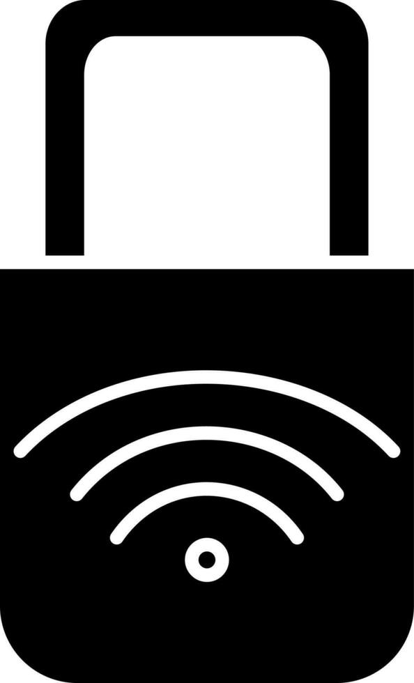 Digital lock security icon or symbol. vector