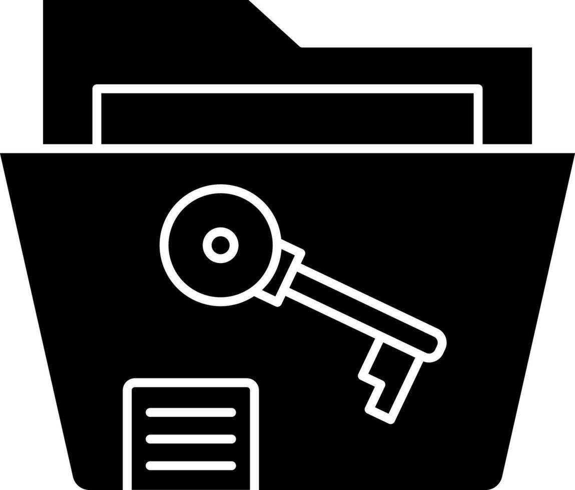 Vector illustration of folder security icon.