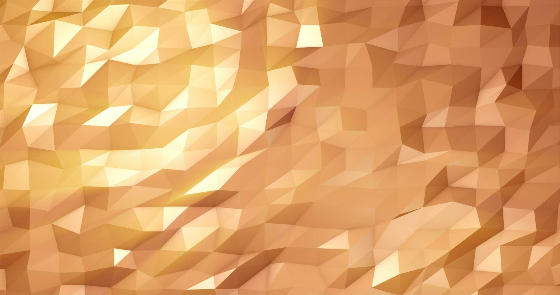 Abstract yellow gold low poly triangular mesh background photo