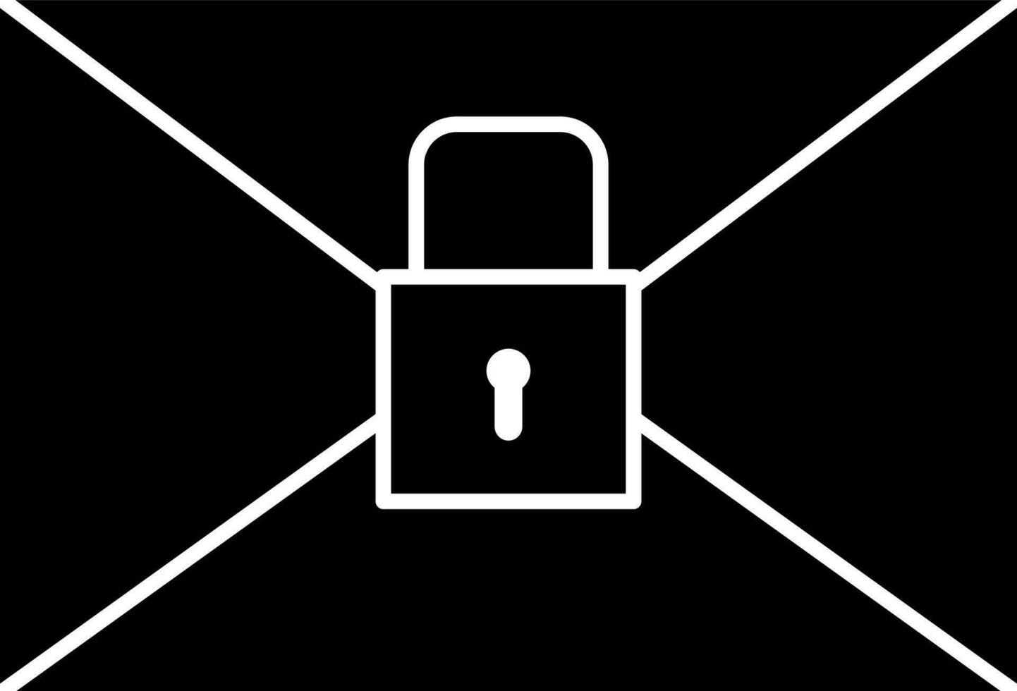 Illustration of email security icon. vector