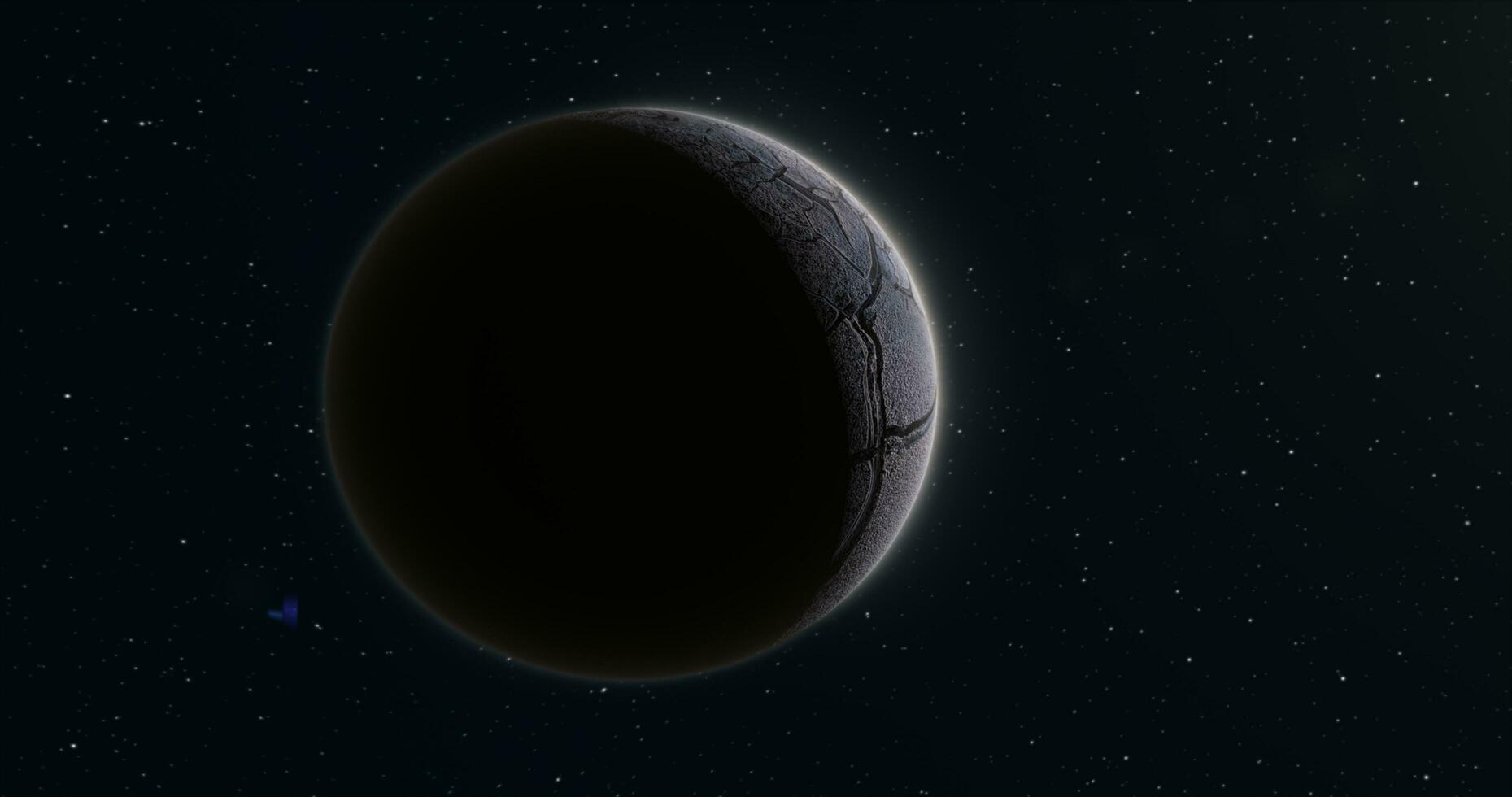 resumen realista espacio planeta redondo esfera con un Roca alivio superficie en espacio en contra el antecedentes de estrellas foto