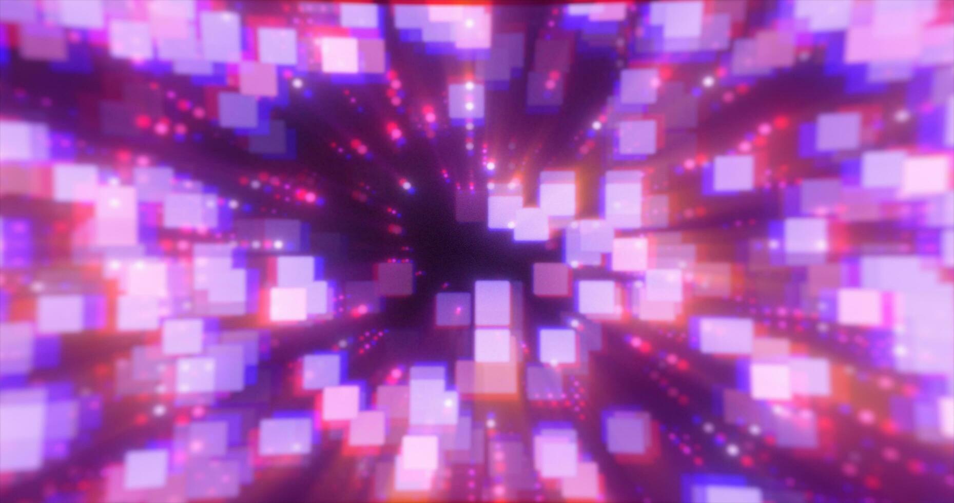 Abstract blue futuristic hi-tech energy particles dots and squares magical bright glowing background photo
