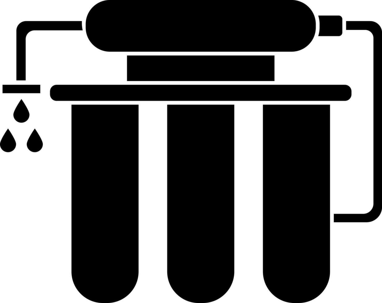 Glyph water filtration icon or symbol. vector