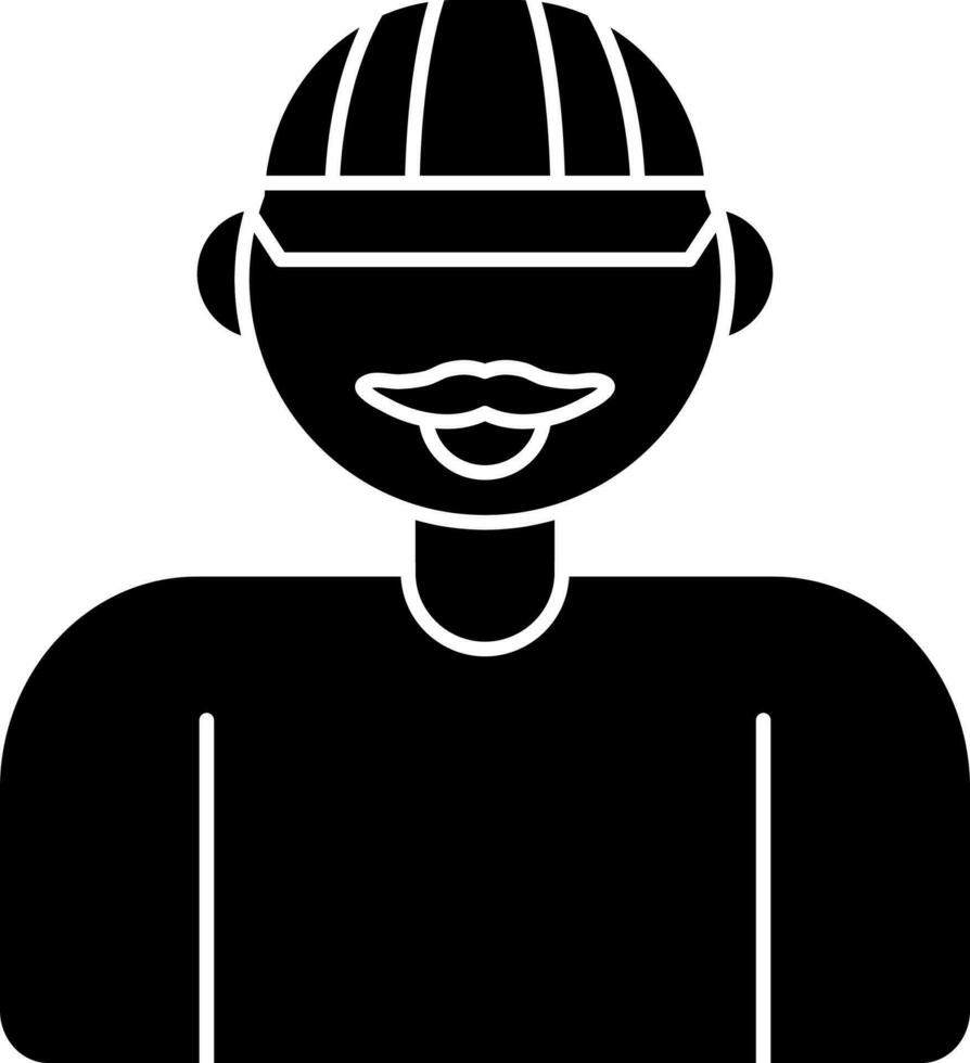 Plumber icon in Black and White color. vector