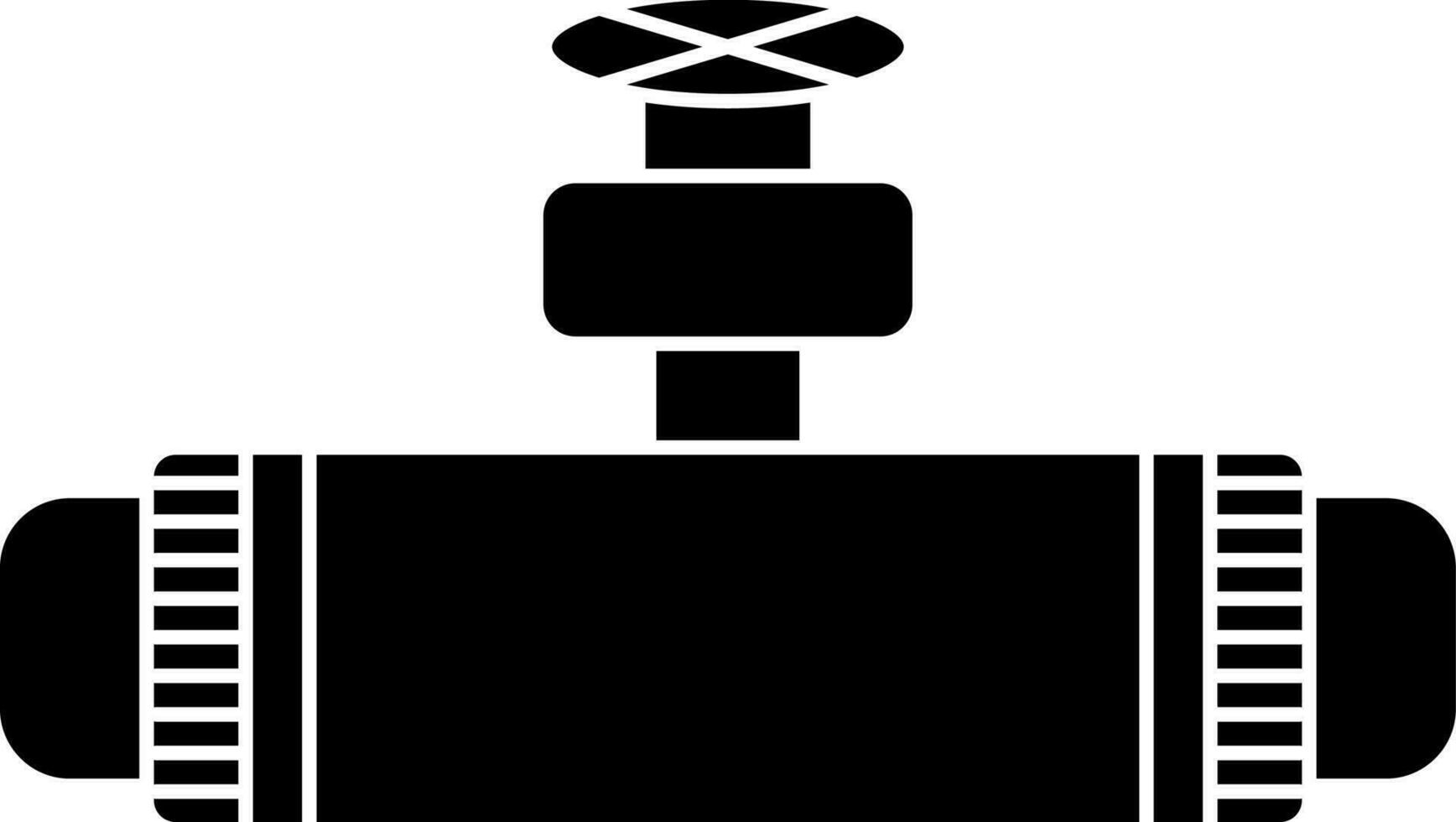 plano estilo válvula tubo icono o símbolo. vector