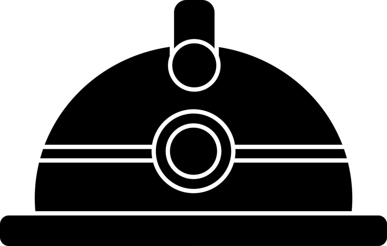 Glyph construction helmet icon or symbol. vector