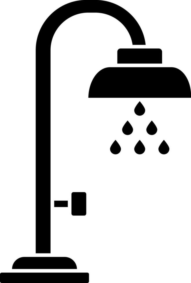 Illustration of shower icon in flat style. vector