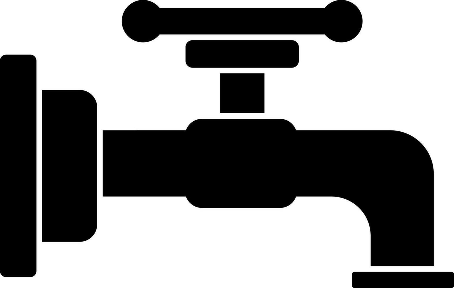 Flat style faucet icon or symbol. vector