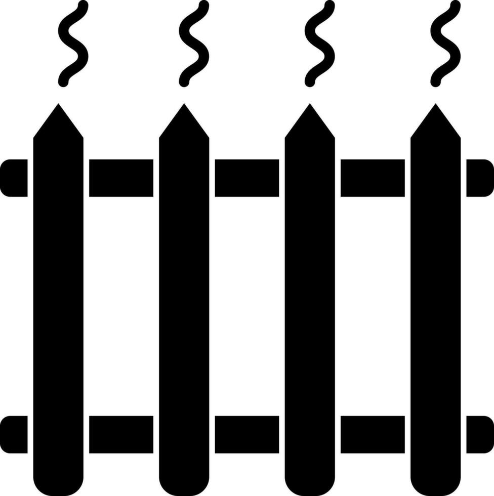Flat style radiator icon or symbol. vector
