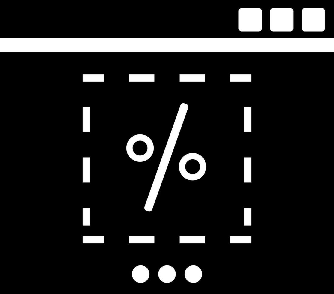 Online sale icon with different discount offer. vector