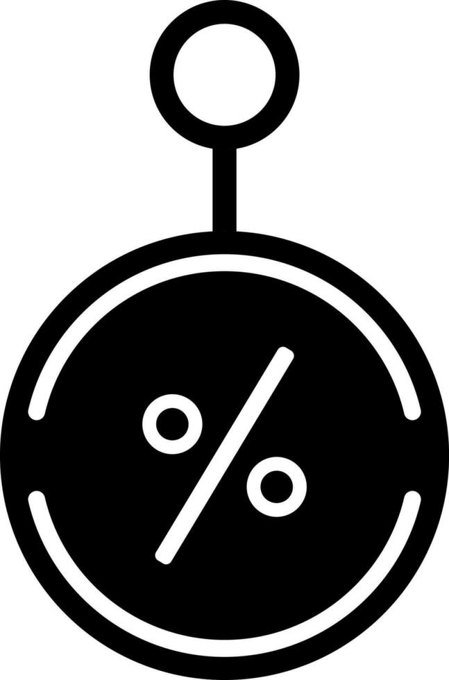 Sale discount tag, glyph icon or symbol. vector