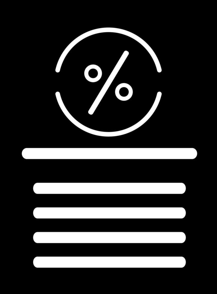 Flat style invoice icon in Black and White color. vector