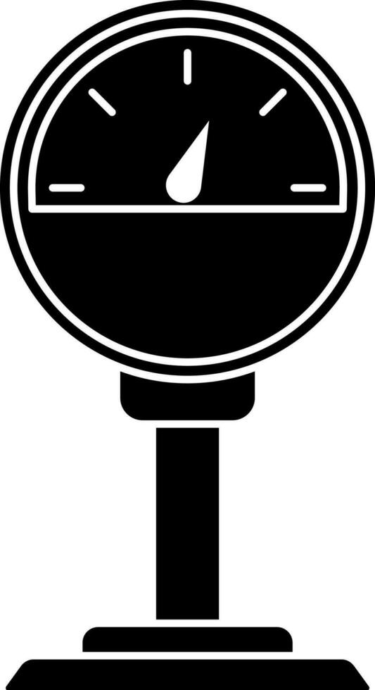 Black and White gauge or measuring scale icon or symbol. vector