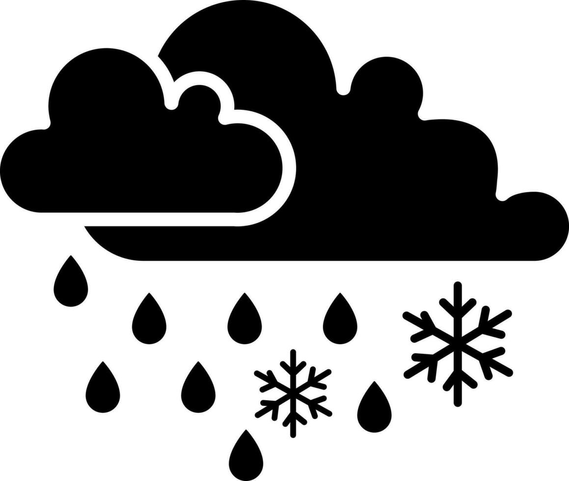 Winter weather glyph icon or symbol. vector