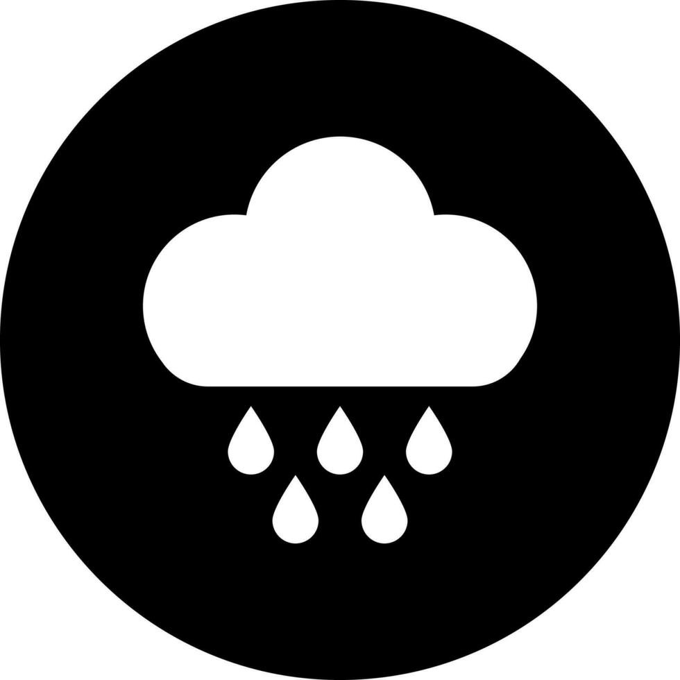 lluvioso clima glifo icono en plano estilo. vector