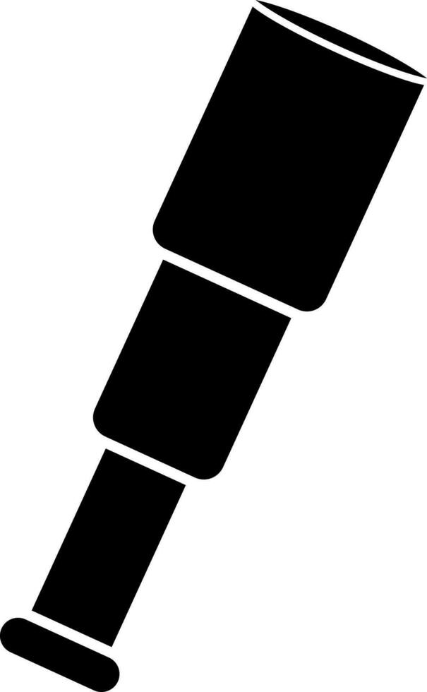 Isolated spyglass icon in Black and White color. vector