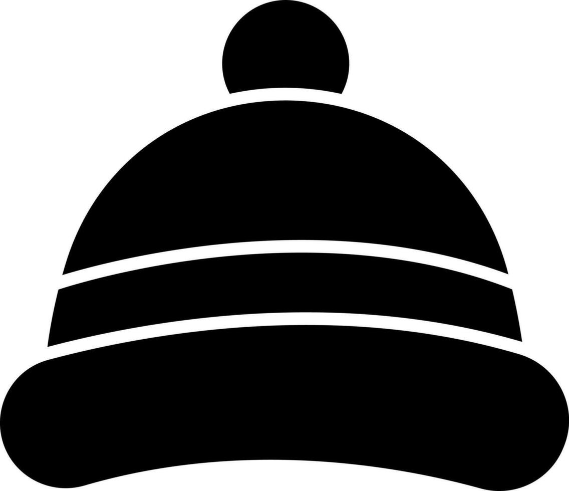 gorro icono o símbolo en plano estilo. vector