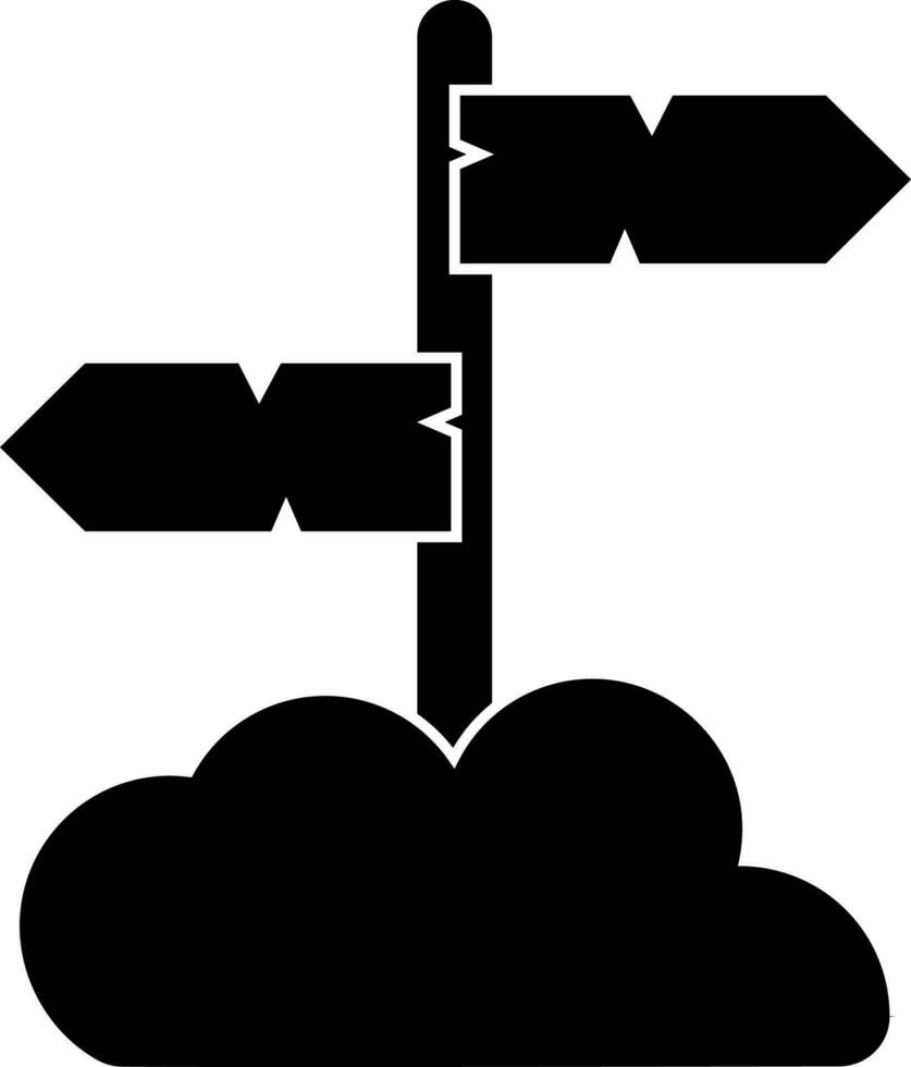 Illustration of directional sign board icon. vector