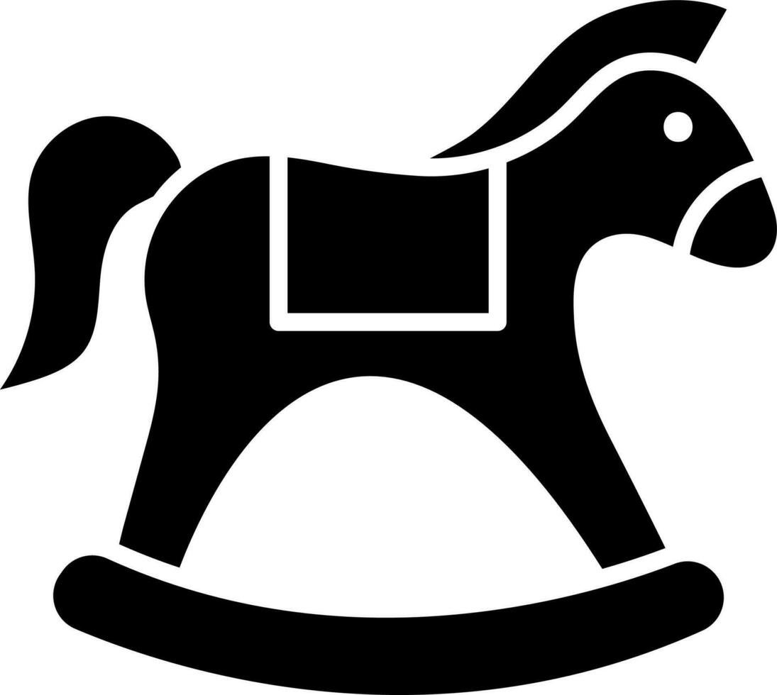 Vector illustration of horse toy.