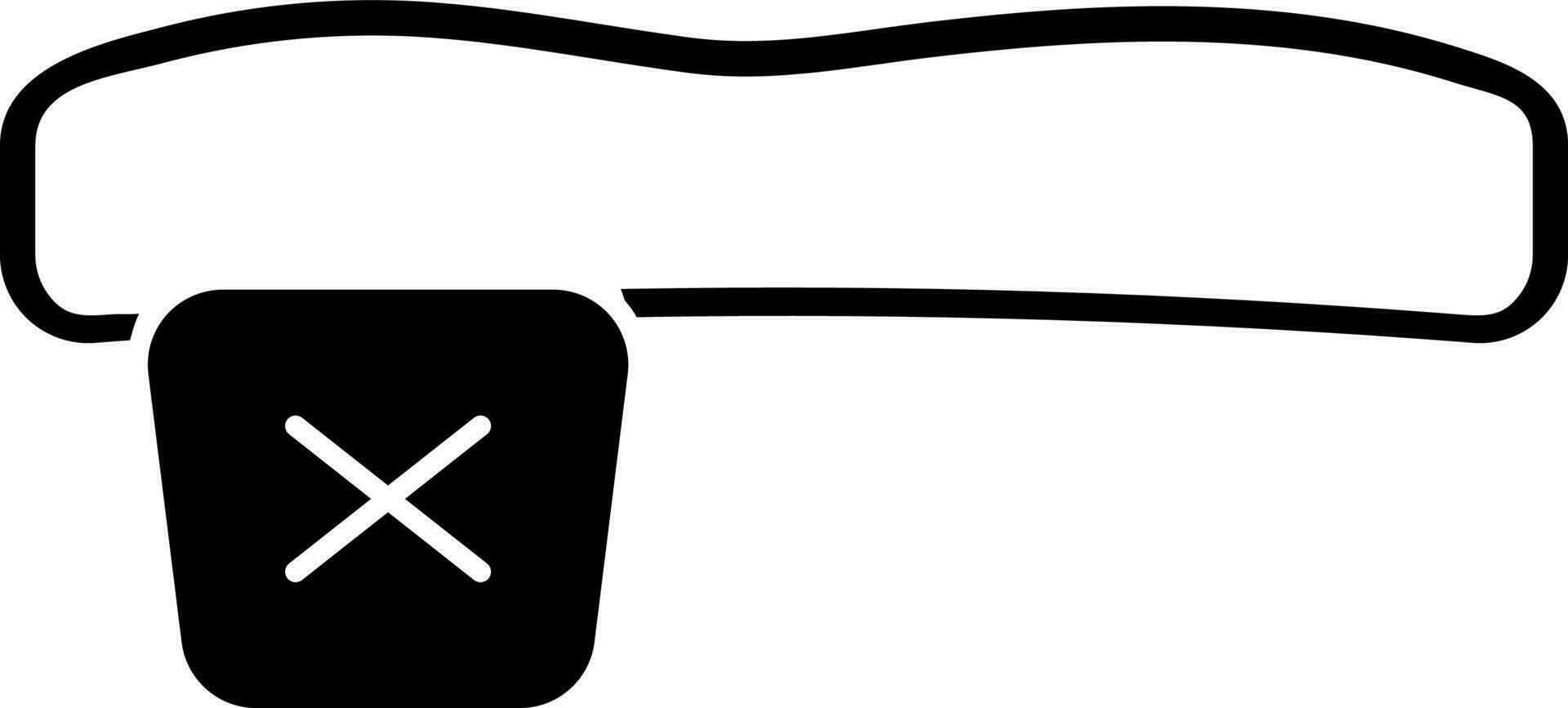 Glyph icon or symbol of eye patch. vector
