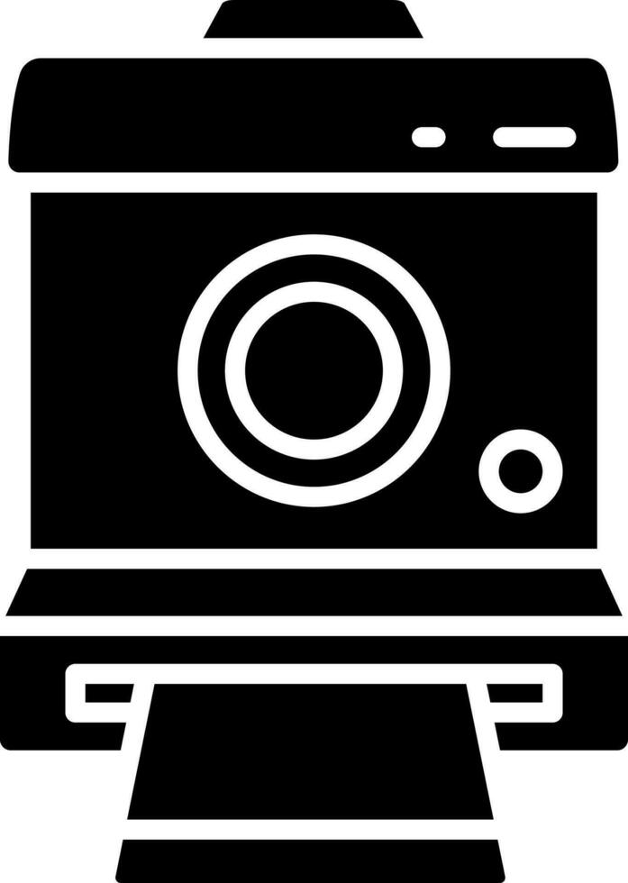 Glyph illustration of camera icon. vector