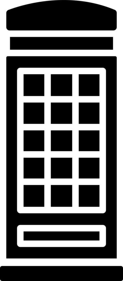 Illustration of phone booth glyph icon. vector