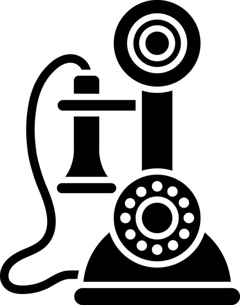 Retro telephone icon or symbol. vector
