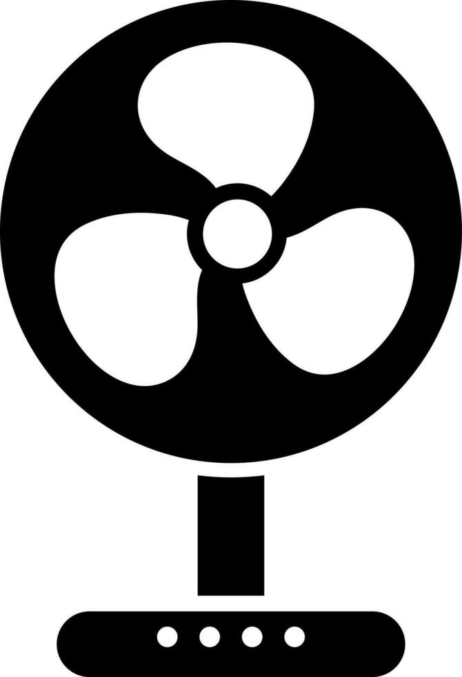 Table fan glyph icon or symbol. vector