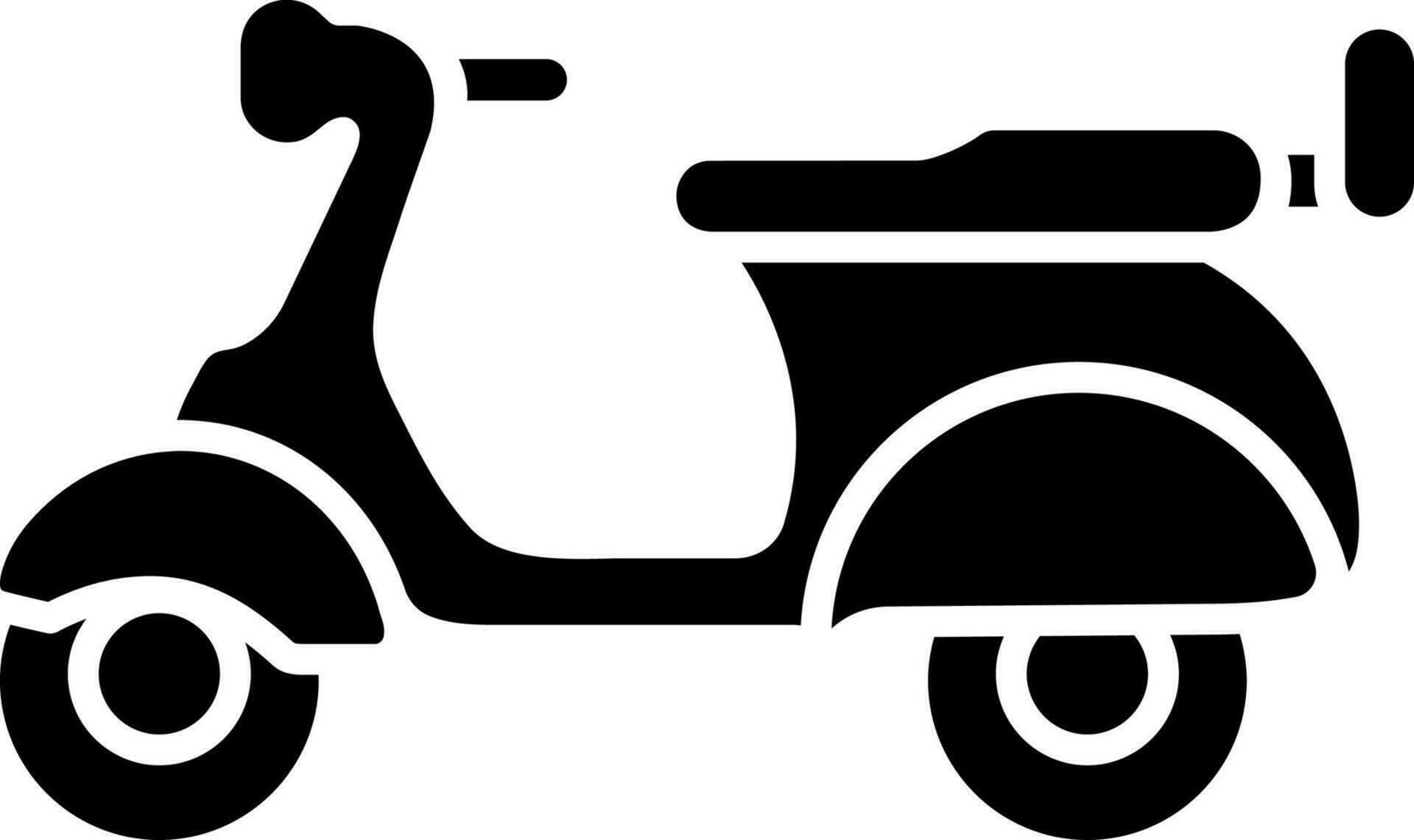 Illustration of scooter glyph icon. vector