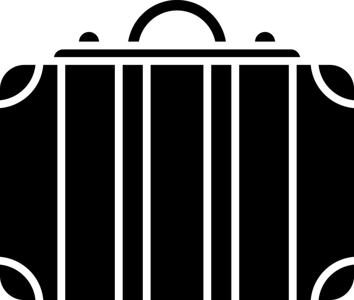 ilustración de maleta icono en negro y blanco color. vector