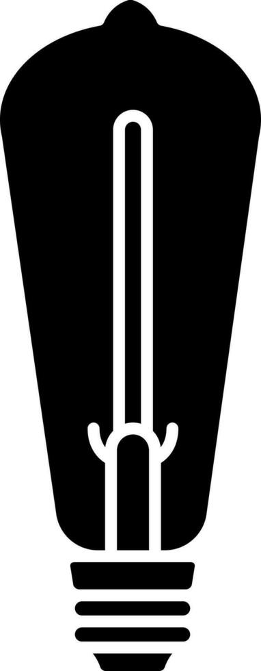 ligero bulbo icono en negro y blanco color. vector
