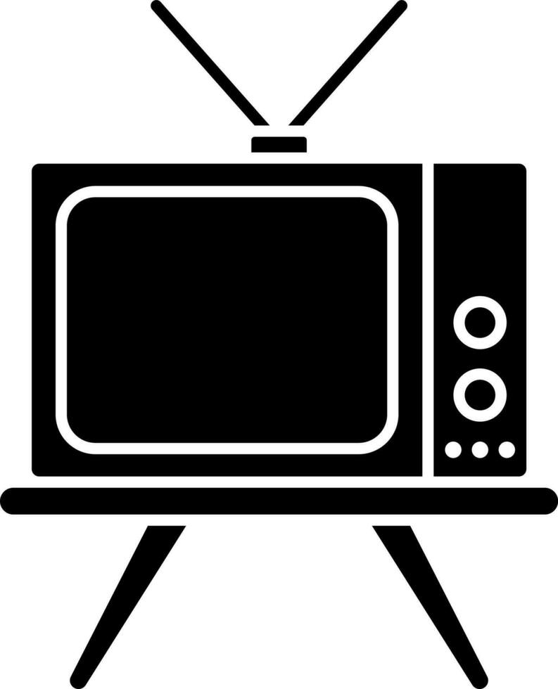 Illustration of retro television icon. vector