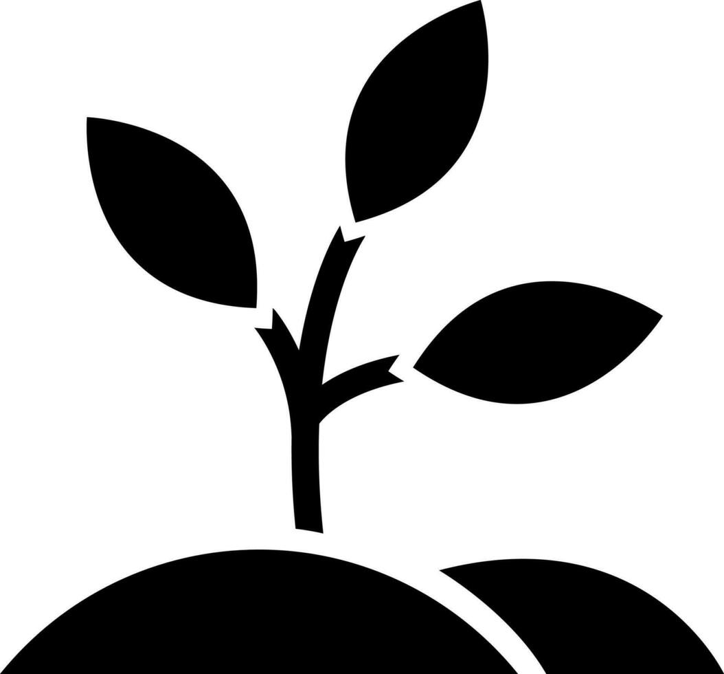 Plant icon in flat style. vector