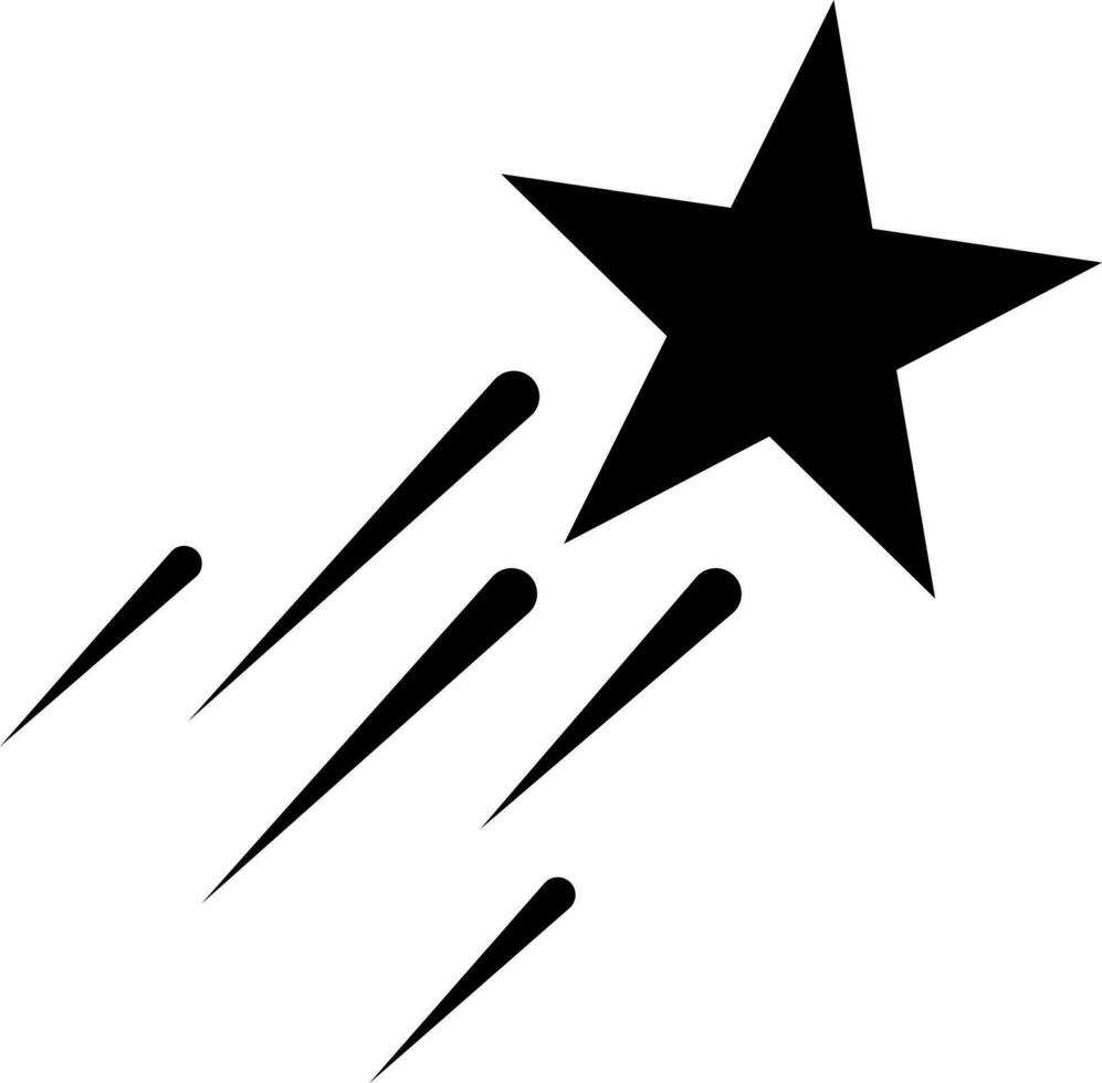 Illustration of falling stars icon. vector