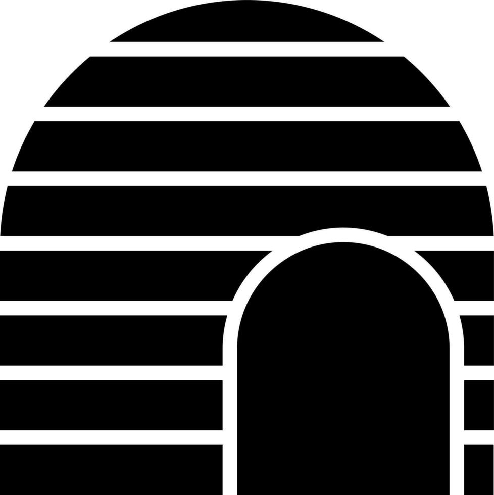 Black and White tunnel icon in flat style. vector