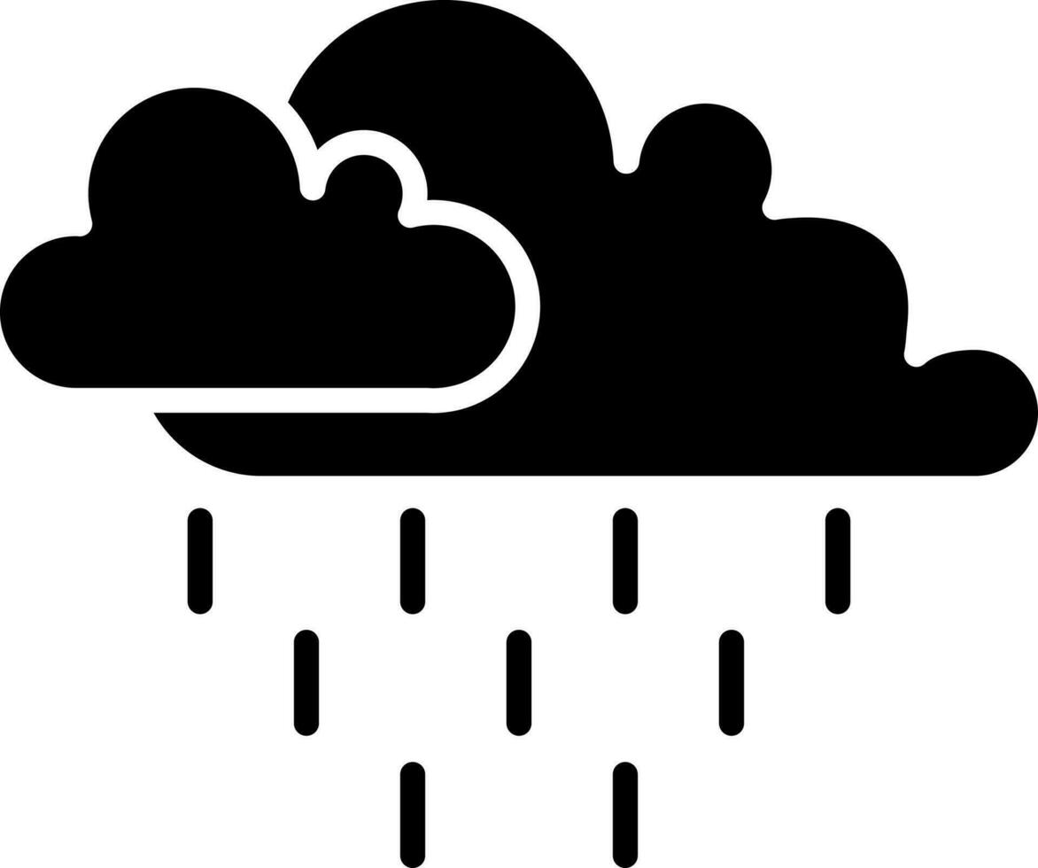 Illustration of rainy cloud icon. vector