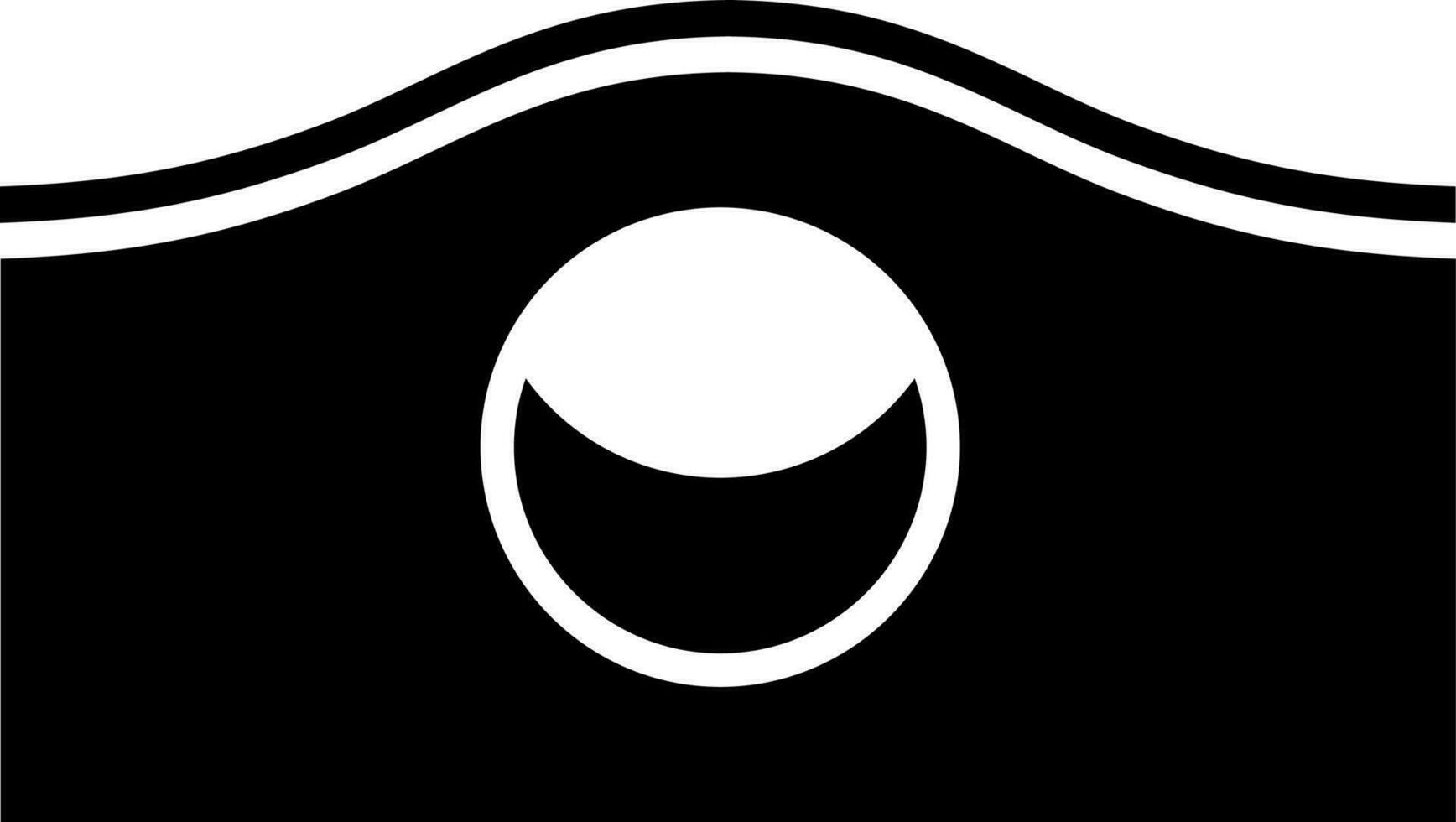 Vector illustration of tunnel mound in Black and White color.
