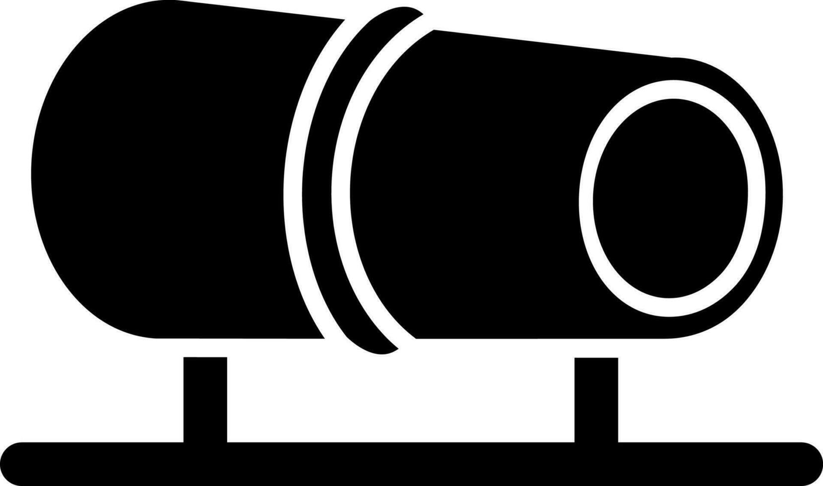Playground tunnel icon in Black and White color. vector