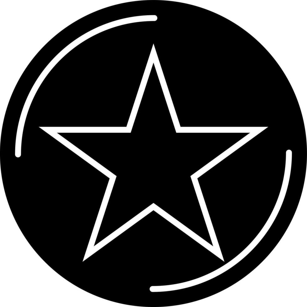 Star tag or favourite icon in Black and White color. vector