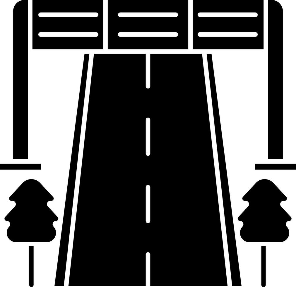 Roadside icon or symbol in Black and White color. vector