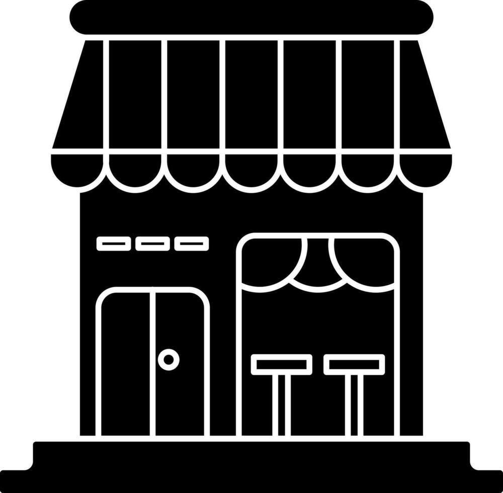 Restaurant icon or symbol in Black and White color. vector