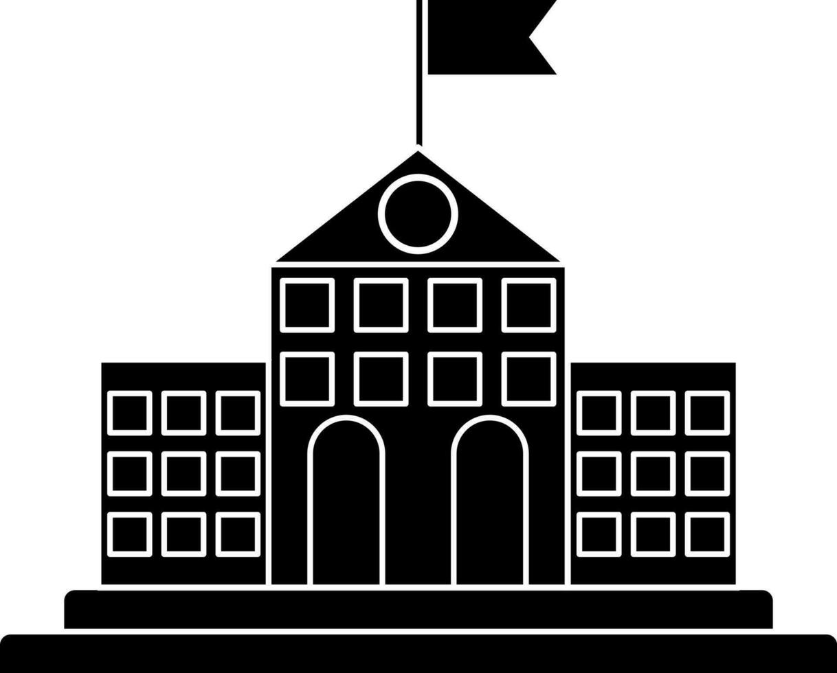 City hall or government building icon. vector